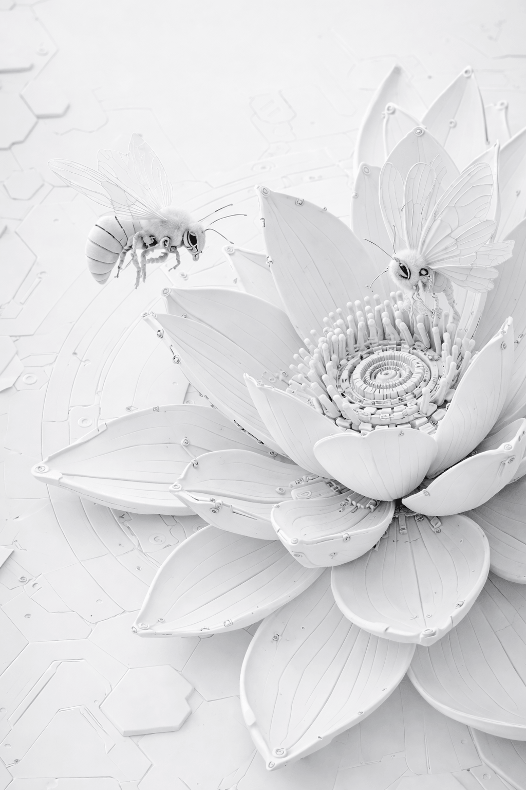 Purple swirl from a drop in the black sea of unknown drops